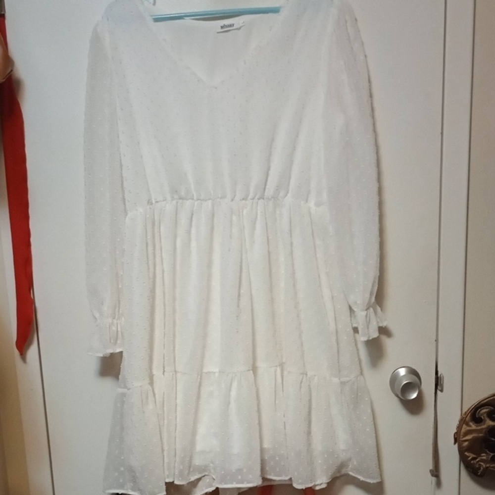 White Long-Sleeve Dress